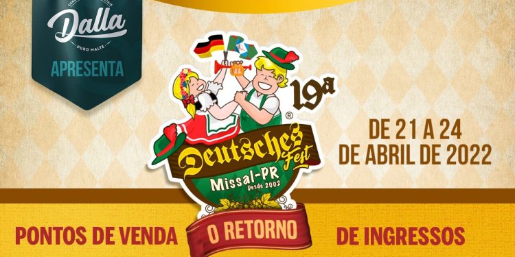 19ª Deutsches Fest de Missal terá 04 dias de festa e somente um com cobrança de ingresso