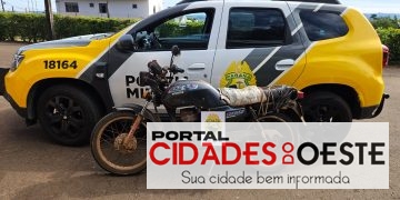Polícia Militar de Missal apreende motocicleta com irregularidades