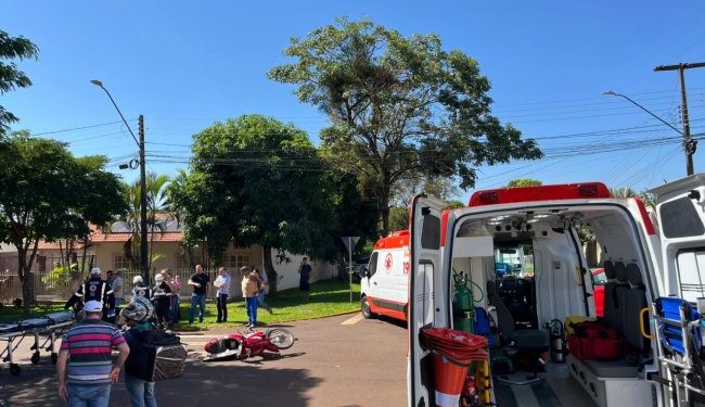 Colisão entre motos mobiliza duas ambulâncias do SAMU em Santa Helena